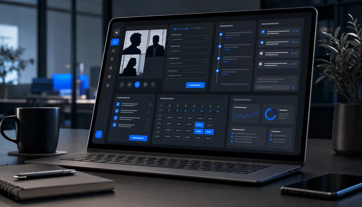 Mockup dashboard konsultasi proyek Aldera Tech